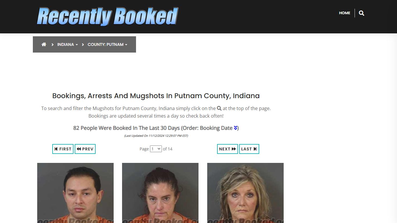 Bookings, Arrests and Mugshots in Putnam County, Indiana - Recently Booked